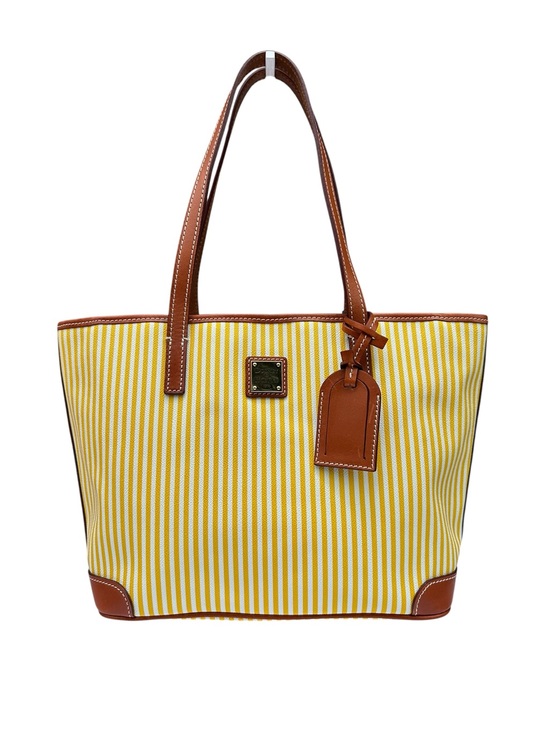 Dooney & Bourke Handbags - 💐 NWT Dooney & Bourke Striped Coated
Cotton Shopper Tote Yellow K9782515